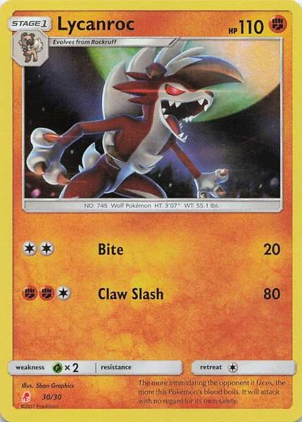 Lycanroc - Sun & Moon Trainer Kit: Lycanroc & Alolan Raichu #30/30