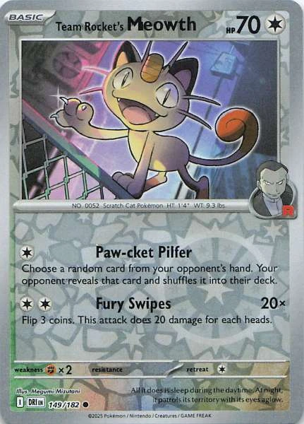 Team Rocket's Meowth - Destined Rivals #149/182