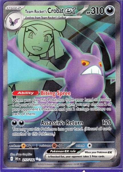 Team Rocket's Crobat ex - Destined Rivals #217/182