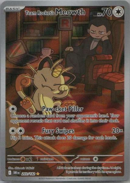 Team Rocket's Meowth - Destined Rivals #203/182