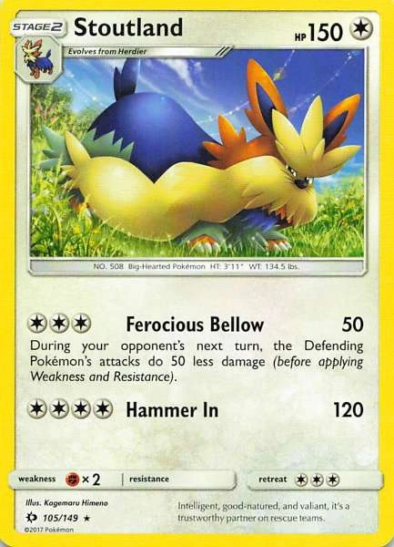 Stoutland - Sun & Moon Base Set #105/149