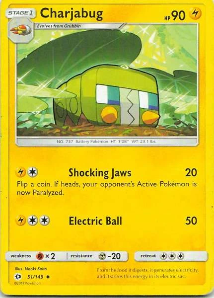 Charjabug - Sun & Moon Base Set #51/149
