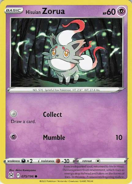 Hisuian Zorua - Lost Origin #075/196