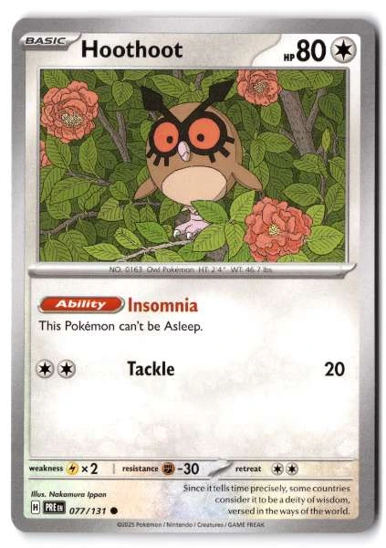 Hoothoot - Prismatic Evolutions #077/131