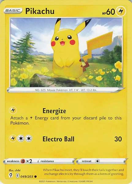Pikachu - Evolving Skies #049/203