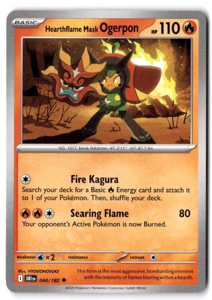 Hearthflame Mask Ogerpon - Destined Rivals #044/182