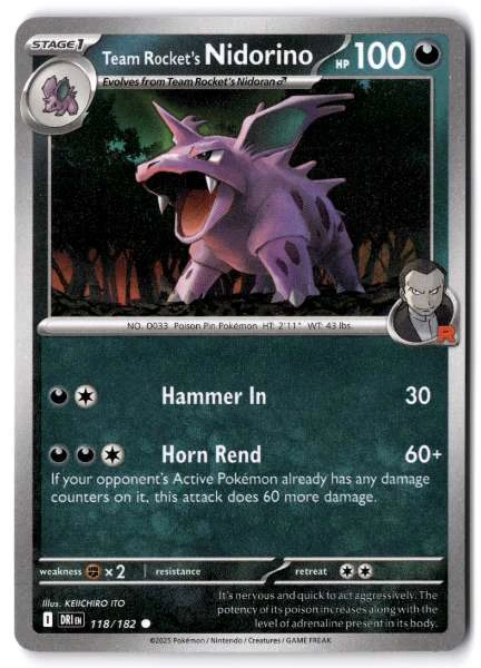 Team Rocket's Nidorino - Destined Rivals #118/182
