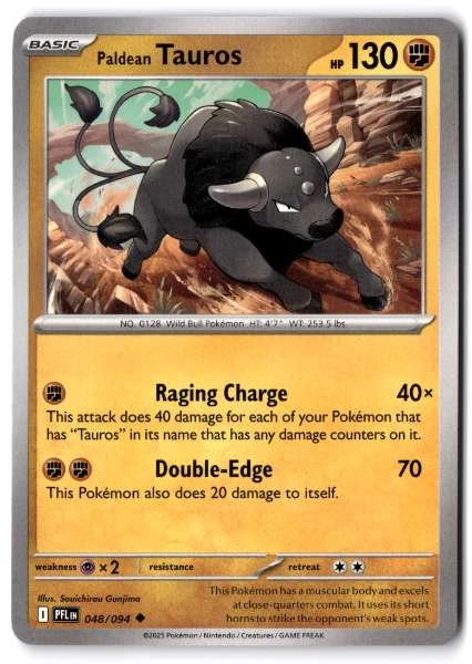 Paldean Tauros - Phantasmal Flames #048/094