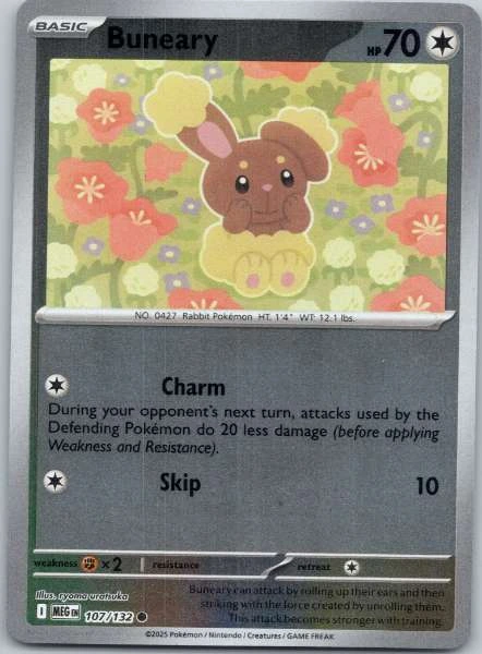 Buneary Reverse Holo - Diamond & Pearl #107/132