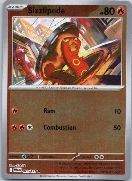 Sizzlipede Reverse Holo - Rebel Clash #029/132