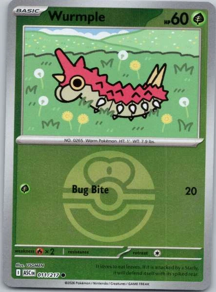 Wurmple Reverse Holo - Ascended Heroes #011/217