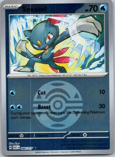 Sneasel Reverse Holo - Ascended Heroes #044/217
