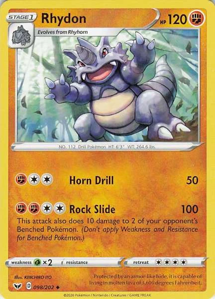 Rhydon - Sword & Shield Base Set #098/202