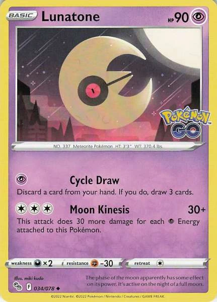 Lunatone - Pokémon GO #034/078