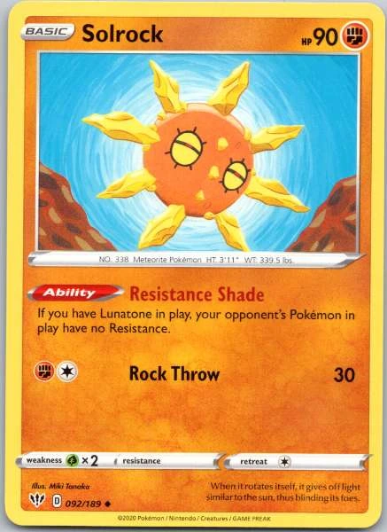Solrock - Darkness Ablaze #092/189
