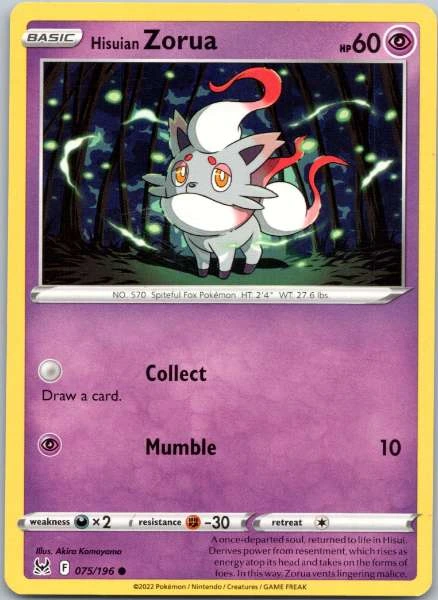 Hisuian Zorua - Lost Origin #075/196