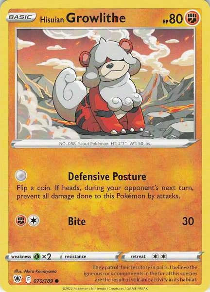 Hisuian Growlithe - Astral Radiance #070/189