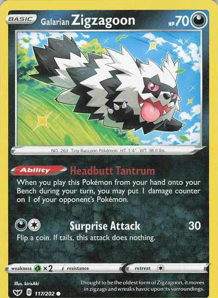 Galarian Zigzagoon - Sword & Shield #117/202