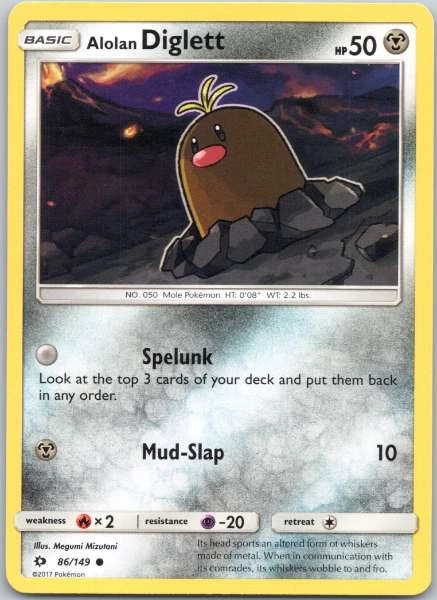 Alolan Diglett - Sun & Moon Base Set #86/149