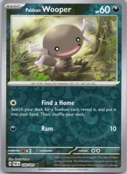 Paldean Wooper - Paldean Fates #058/091