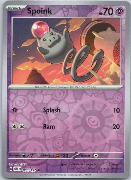 Spoink - Obsidian Flames #090/197