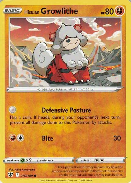 Hisuian Growlithe - Astral Radiance #070/189