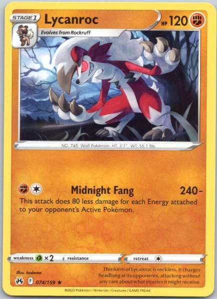 Lycanroc - Crown Zenith #074/159