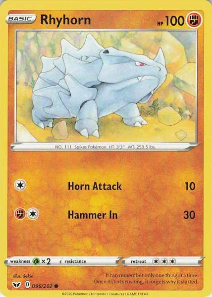 Rhyhorn - Sword & Shield #096/202