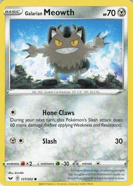 Galarian Meowth - Sword & Shield #127/202