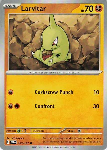 Larvitar - Obsidian Flames #105/197