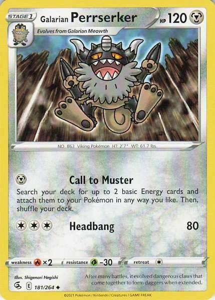 Galarian Perrserker - Fusion Strike #181/264