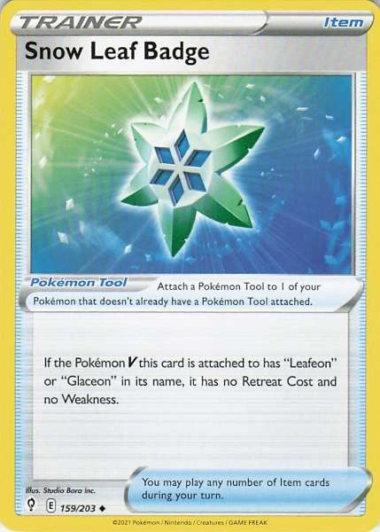 Snow Leaf Badge - Evolving Skies #159/203