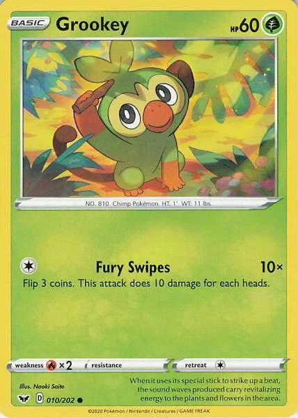 Grookey - Sword & Shield Base Set #010/202