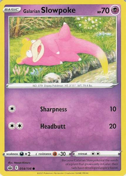 Galarian Slowpoke - Chilling Reign #054/198