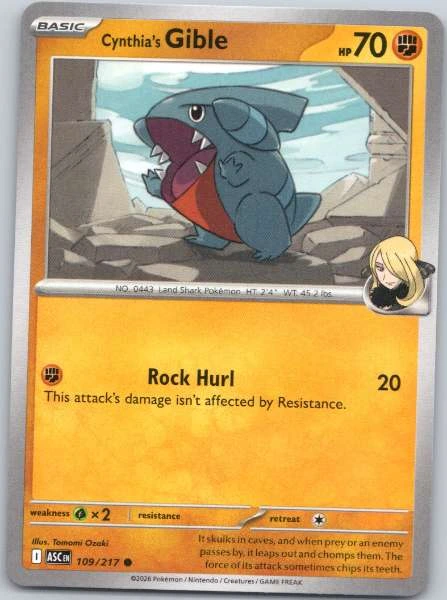 Cynthia's Gible - Ascended Heroes #109/217