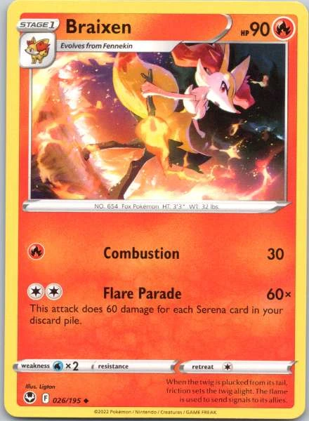 Braixen - Silver Tempest #026/195