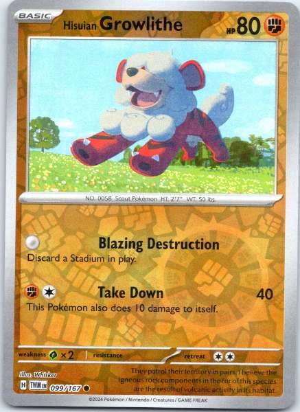 Hisuian Growlithe - Twilight Masquerade #099/167