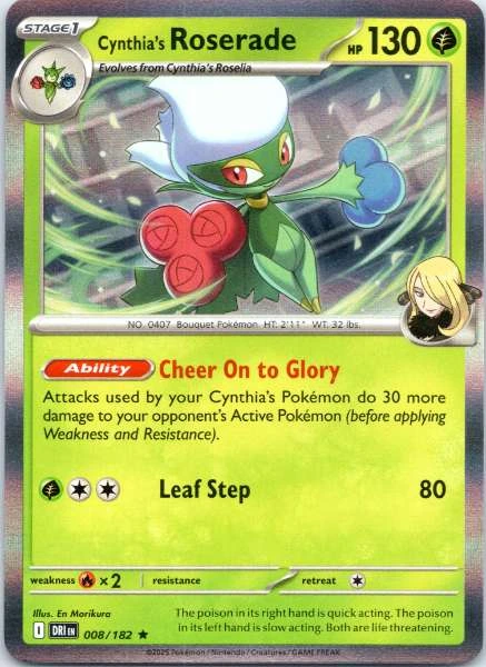 Cynthia's Roserade - Destined Rivals #008/182