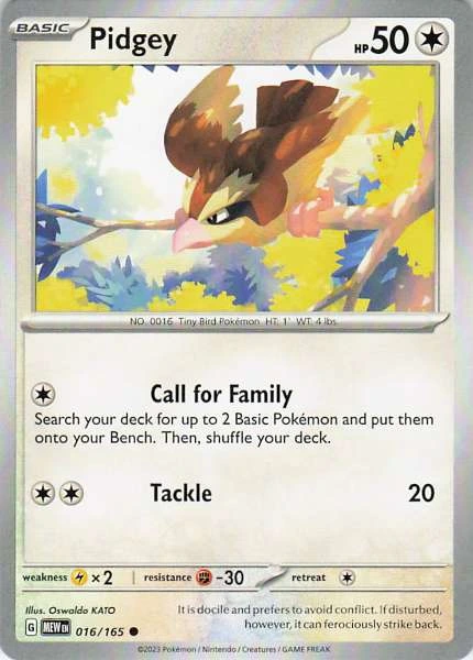 Pidgey - Scarlet & Violet 151 #016/165