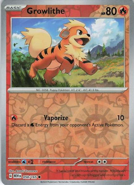 Growlithe - Scarlet & Violet 151 #058/165