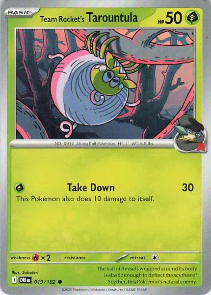 Team Rocket's Tarountula - Destined Rivals #019/182