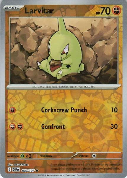 Larvitar - Obsidian Flames #105/197