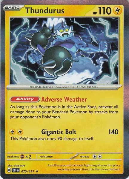Thundurus - Obsidian Flames #070/197