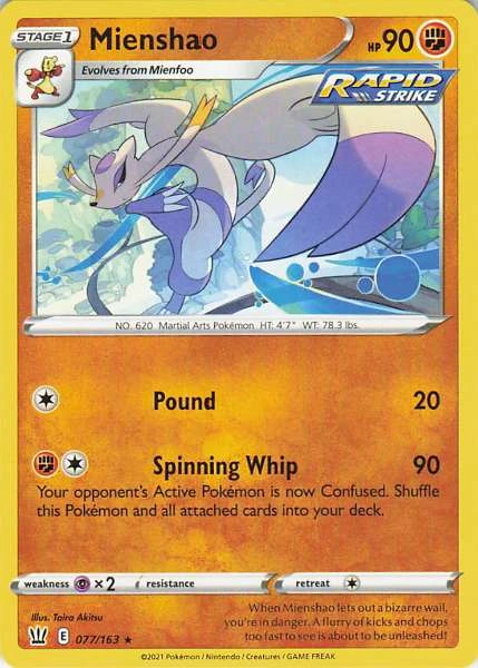 Mienshao - Battle Styles #077/163