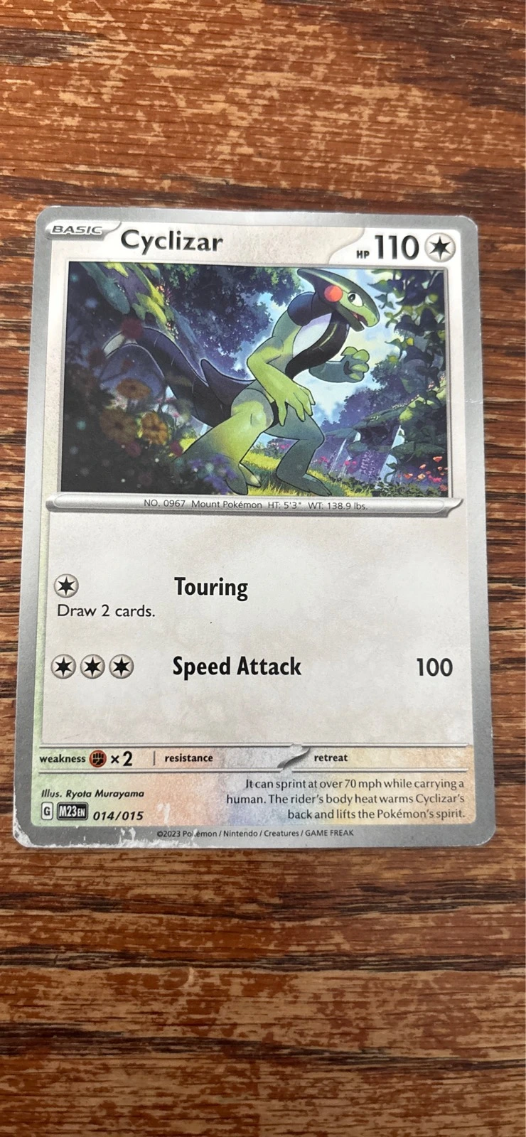 Pokémon TCG Cyclizar 014/015 Holo Promo Card - some play wear on edges #014/015