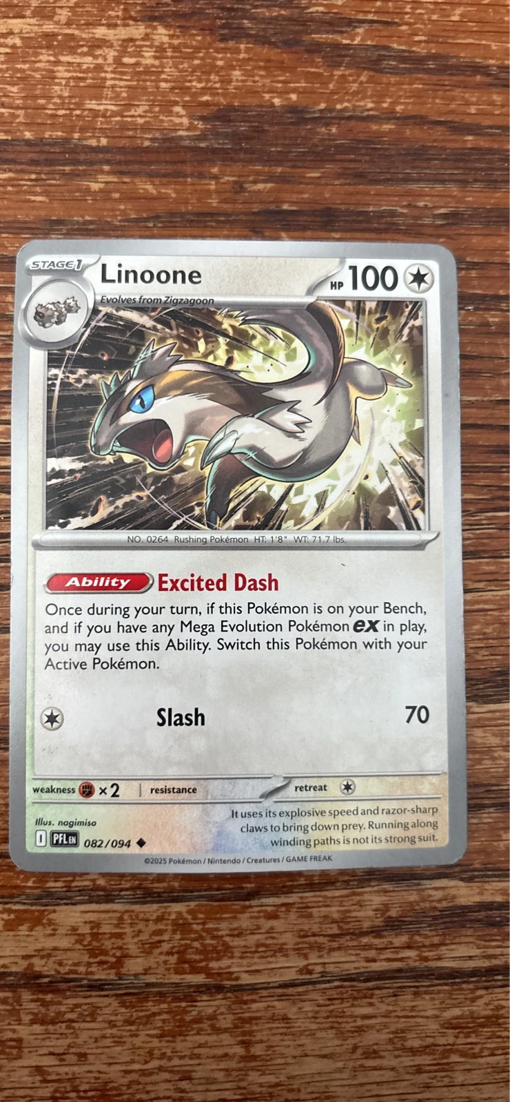 Pokémon TCG Linoone 082/094 Reverse Holo Stellar Crown Near Mint #082/094