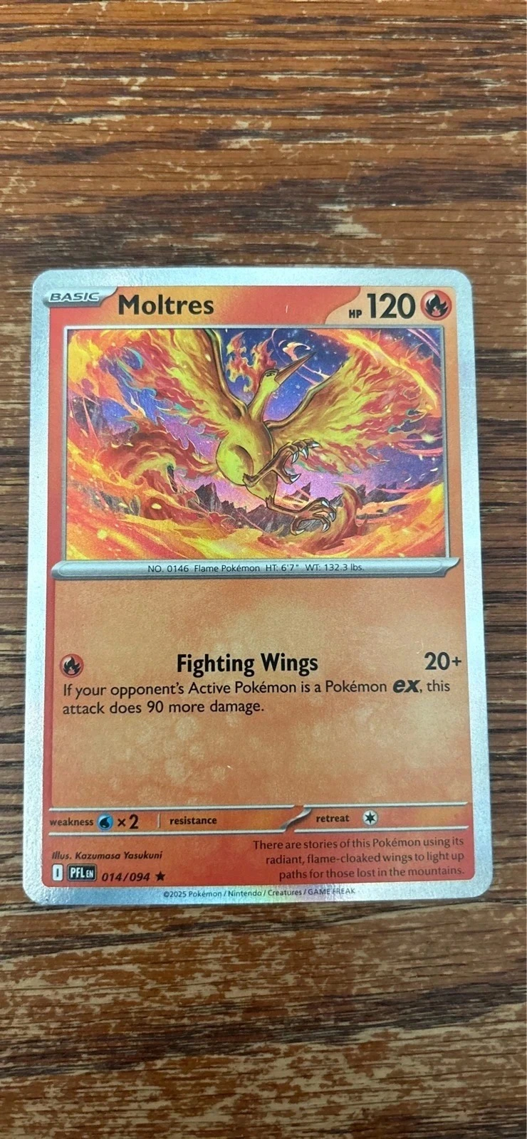 Pokémon TCG Moltres 014/094 Stellar Crown Holo Rare Fire Card Near Mint #014/094
