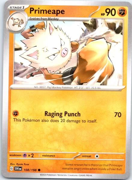 Primeape - Scarlet & Violet Base Set #108/198