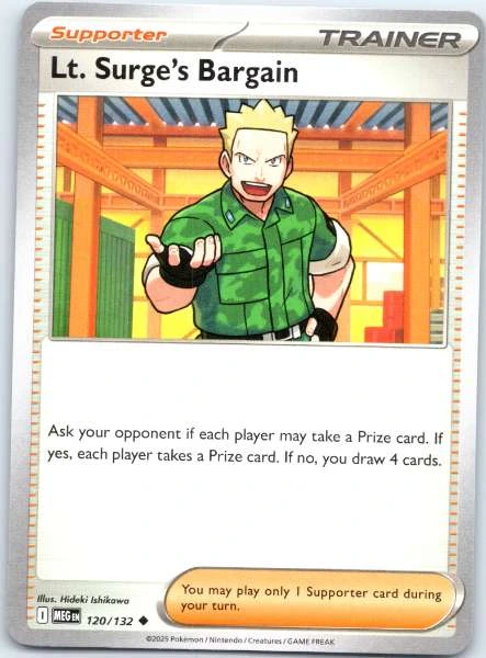 Lt. Surge's Bargain - Gym Heroes #120/132