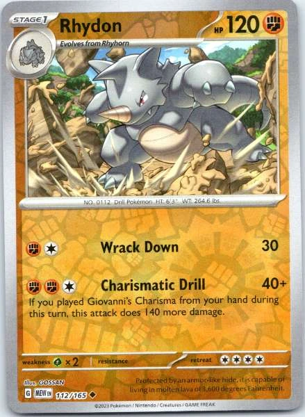 Rhydon - 151 #112/165
